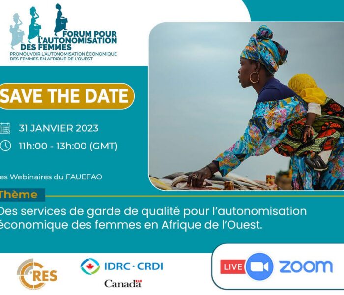 Webinaire sur “Des services de garde de qualité pour l’autonomisation économique des femmes en Afrique de l’Ouest”, ce 31 Janvier 2023