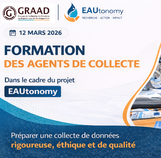 Formation des agents de collecte : une étape clé pour le lancement des enquêtes de terrain de la recherche EAUtonomy